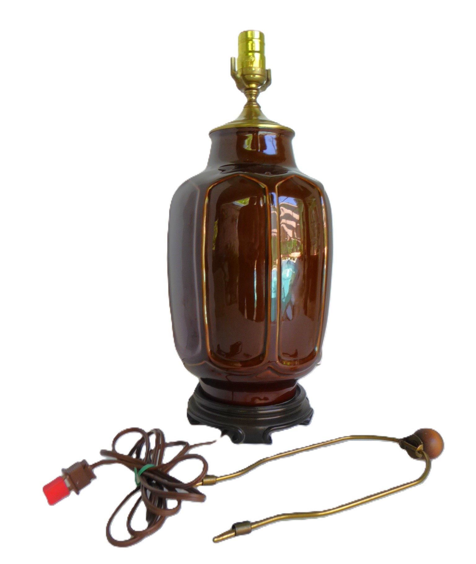 Deco Modern Porcelain Table Lamp from the D & D Bldg. NYC 1980s