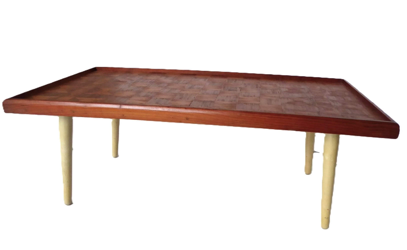 Vintage Thomas B. McAulay Folk Art Matchstick Low Table 1971