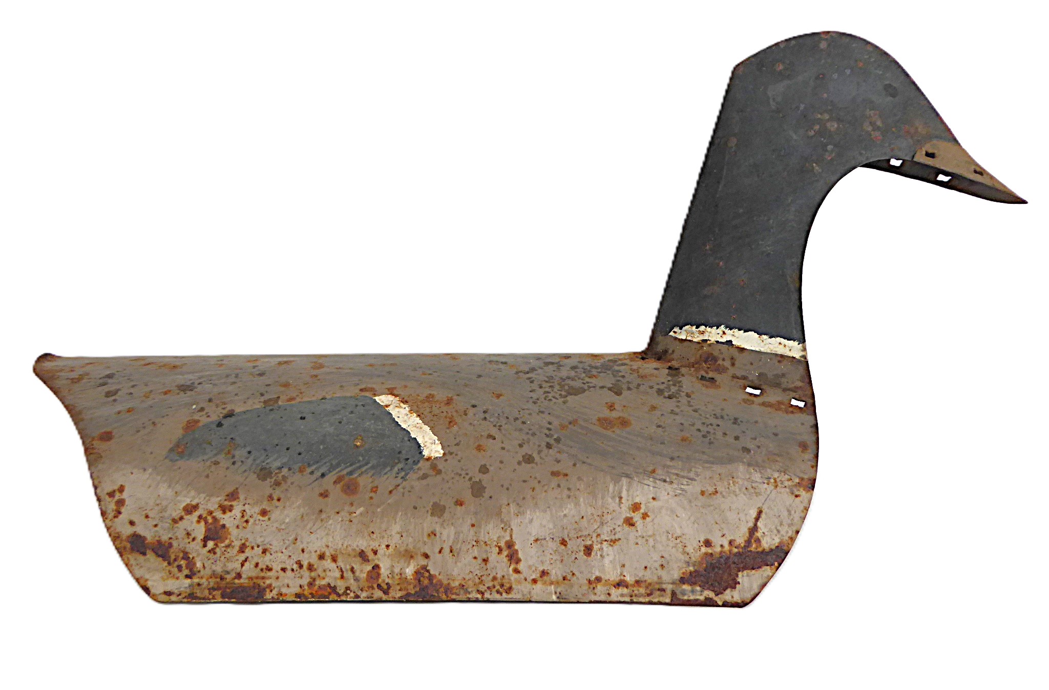 Vintage Folk Art Metal Duck Decoy American 1950s