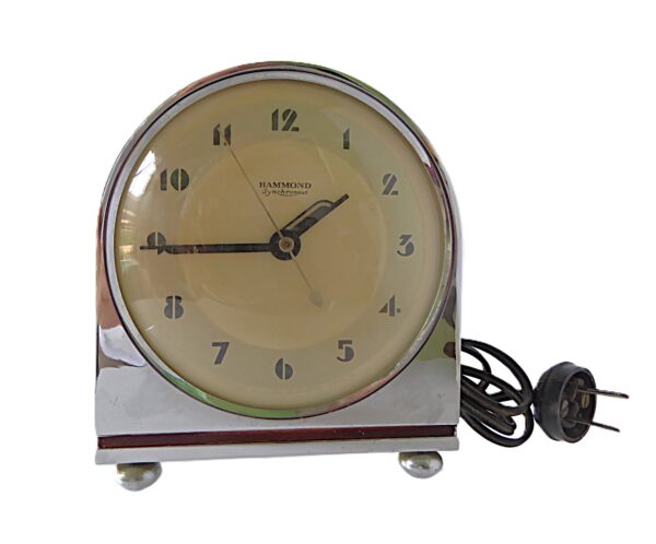 Hammond Art Deco GRENADIER Synchronous Electric Table Chrome Clock 1930s